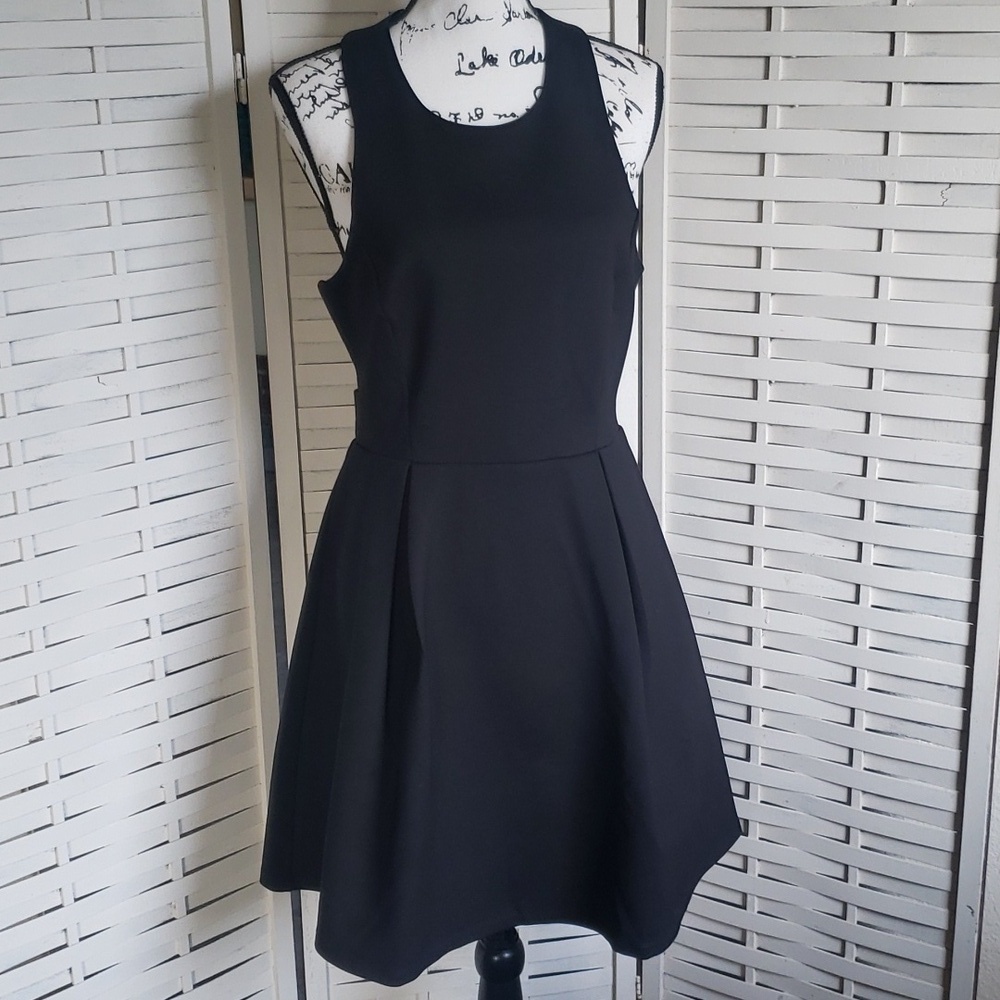 Lulus Chic Black Sleeveless Backless New Mini Dress Size L